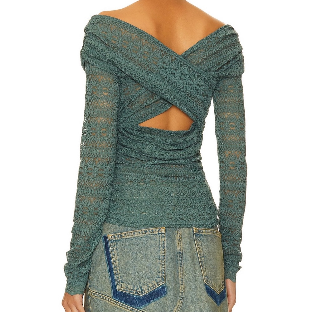 Silver Pine lace top, worn once